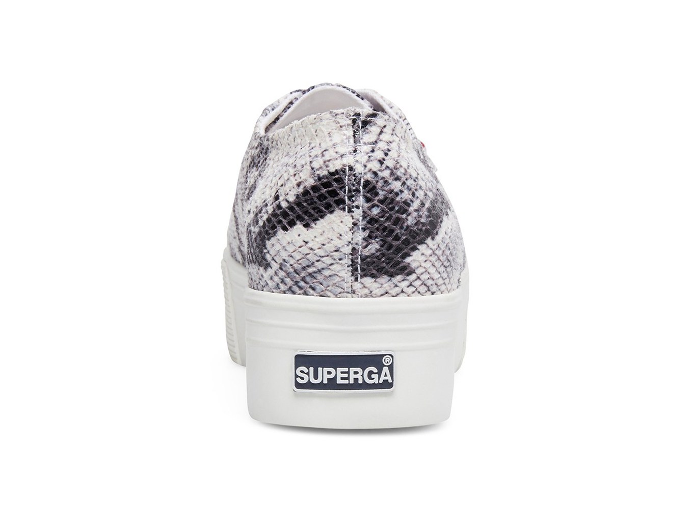 Superga Platform Womens - 2790 Pufanw - Black/White/Snake - VDCEA1839